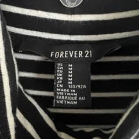 Forever21 Cowl Neck Striped Bodycon Dress - Picture 2 of 2